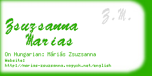 zsuzsanna marias business card